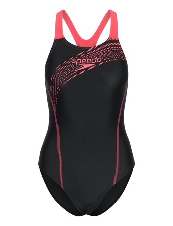 Womens Medley Logo 1 Piece Black Speedo