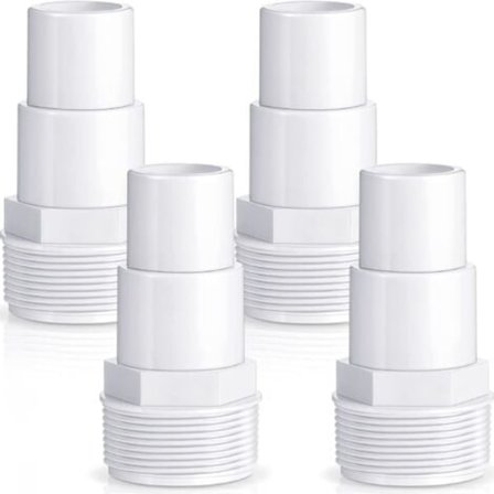Adapter til slange fra 32 til 38 mm, Hayward SPX1091Z7 SPX1091Z4 Poolfilter Tilslutningsudskiftningssæt 4 stk