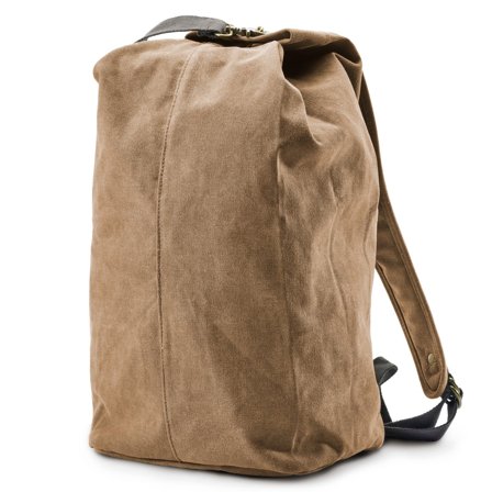 Tan Vintage-Style Canvas Backpack for Men - Backpacks