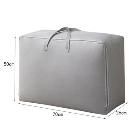 Quilt Opbevaringspose Tøj Opbevaringspose GRÅ 70X50X26CM