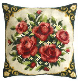 Kissen Rote Rosen - Vervaco