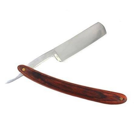 Frank Shaving Straight Razor Barberkniv m. træhåndtag, Mænd, Barbering, Skrabere & Blade