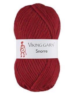 Garn Snorre 100g Mörkröd