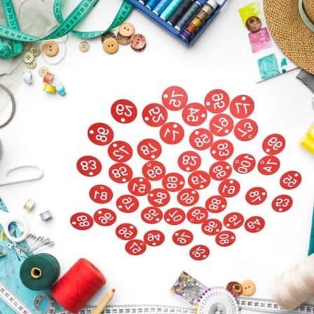 100 stk. plastik ID-nummermærker 1-100 Graveret nummer ID-mærke Farvet dør til nøglering Etiket Skabsetiket til tøj Live