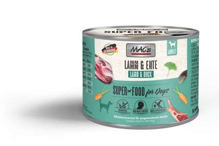 Mac's Super Food for Dogs Lam og And 200g - Våtfôr