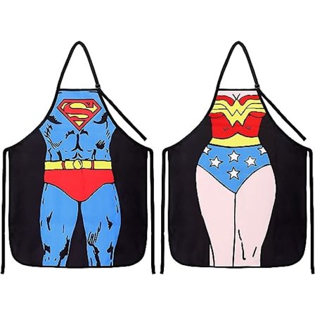 Personoitu esiliina miehille ja naisille (2 kpl), vedenpitävä esiliina säädettävä kokki ruoanlaitto esiliina leivonta grilli siivous 2 osainen setti 