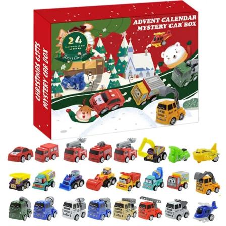 Julekalender Nedtelling Adventskalender Med Skuffer Bil Adventskalender For Barn Billeker 24 Dager Julegave blindboks style 4