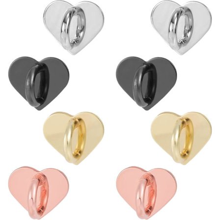 8 stk. Hjerte Mobiltelefon Ringholder, Søde Telefon Charm Kroge Selvklæbende Smartphone Finger Ring Grip Klæbrig Metal Løkke Stativ (4 Farver)