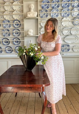 BUBBLEROOM - Ruched Bustier Midi Dress - 44