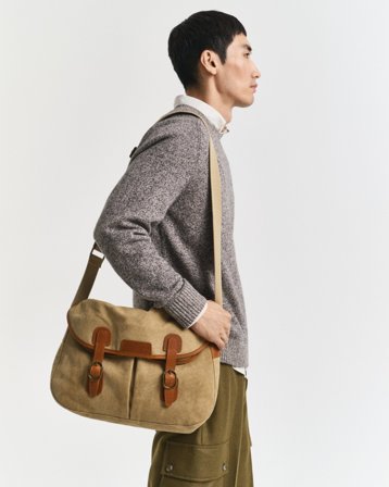 GANT Herren Fishing Tasche aus gewaschenem Canvas (ONE SIZE) Braun