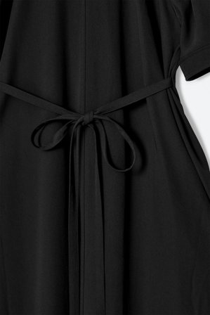 COS Women's Abito Lungo Con Lacci in Nero