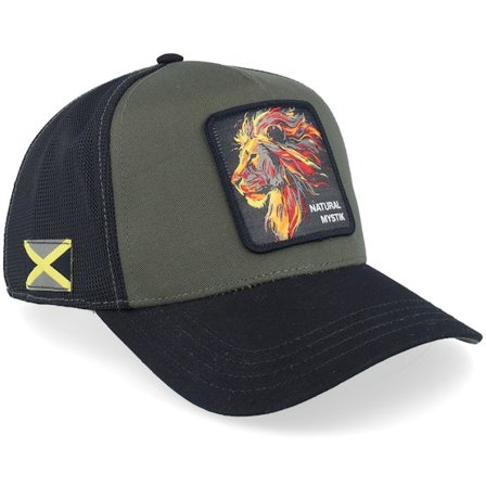 Capslab - Fantastic Beasts Natural Mystik Dark Green/Black A-Frame Trucker Trucker Green Cap - @ Hatstore