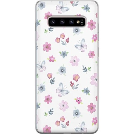Mobilskal till Samsung Galaxy S10+ med Blommor och fjärillar