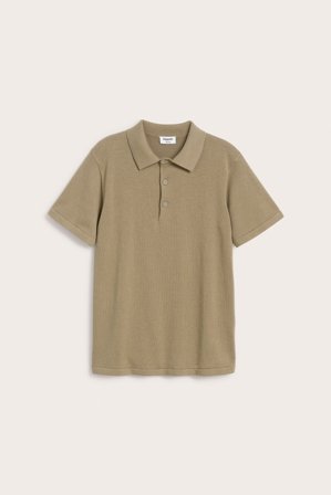 Kappahl | Finstickad polotröja | Brun