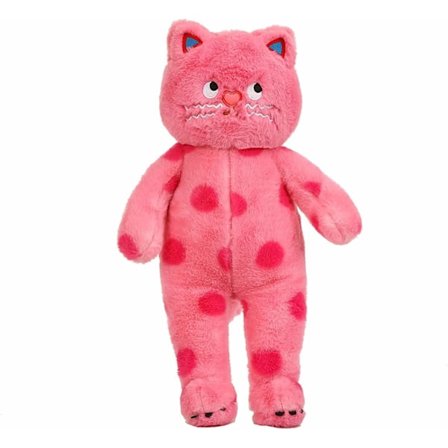 Koselig Katt Plysjdyr, Myk Klemmbar Plysj Pute for Gutter Jenter Barn Kjæreste Ideelle Valentinsdaggaver (Rosa, 15 tommer)