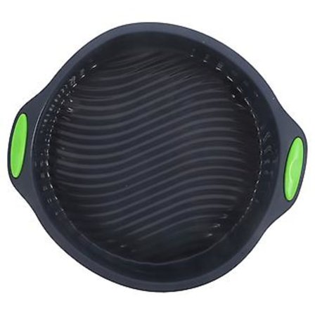 9 Tums Silikon Ugnsform för Kakor, Köksbakplatta, Rund Kakform, Bakplatta för Hushåll (Grå)