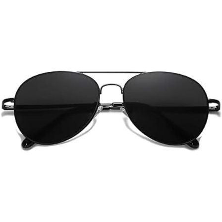 Klassiske Pilot Solbriller med Metallramme, Speilglass og Fjær