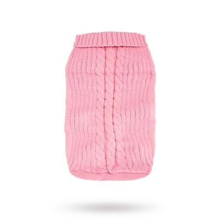 Urban Pup - Rosa Kabelstrikket Hundegenser - Hundegenser, hundvester & T-skjorter til hunder