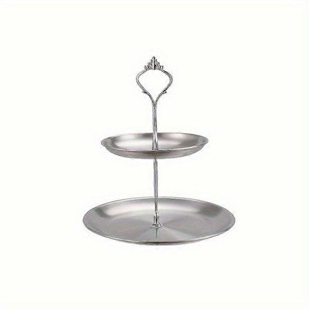 1 stk Elegant kakefat i rustfritt stål med flere nivåer - Allsidig dessert- og godteridisplay for bursdagsfester, feiringer, bakeri- og restaurantbruk