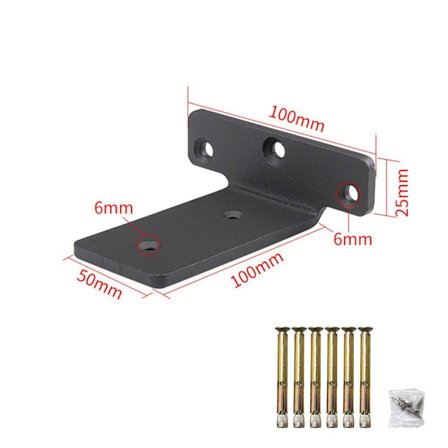 Retvinkelbeslag Skrivebordshylde GRÅ 4INCH