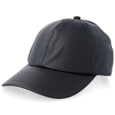 Herschel - Zwart unconstructed Cap - Sylas Rain Cap Black Dad Cap @ Hatstore