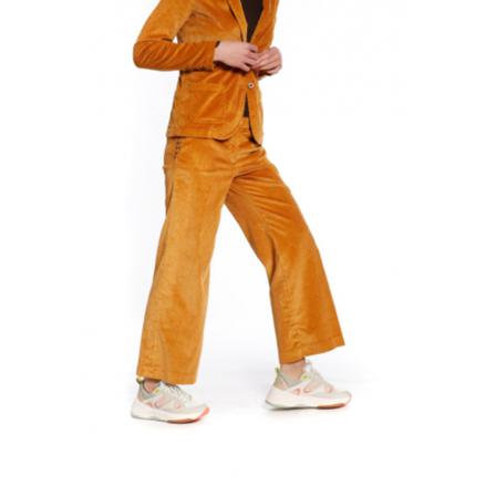 Mason's, Pantalon velours côtelé studs Newyork cropped 4Pnt 3R340B-Vbe 021-963 Oranje, Dames, Maat:L