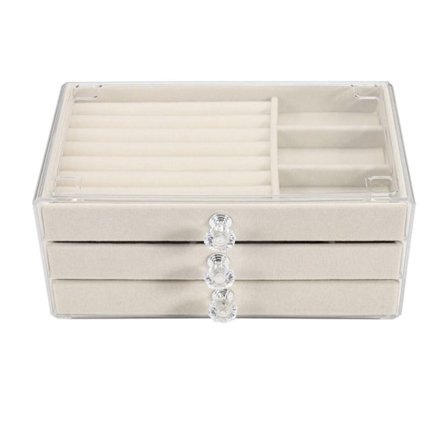 Smykkeskrin Øreringe Opbevaringsboks HVID