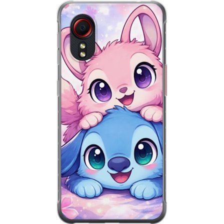Kompatibel Mobilcover til Samsung Samsung Galaxy Xcover 5 Sød kawaii illustration med pink og blå fantasidyr, store øjne og bløde farver perfekt t