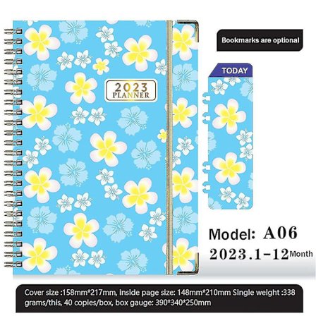 Planeringsanteckningsbok, veckomånadsplanerare, 8,4 tum x 6 tum