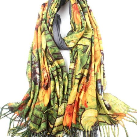 Blødt Cashmere-lignende Tørklæde til Kvinder Elegant Stort Vinter Varmt Solsikke