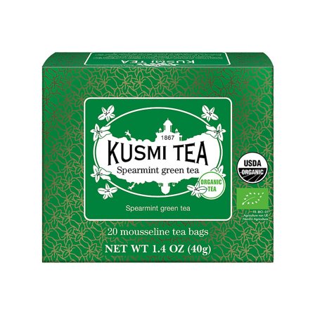 Kusmi Tea Organic Spearmint green tea 40 g, Helse & Madvarer, Te, Grøn Te