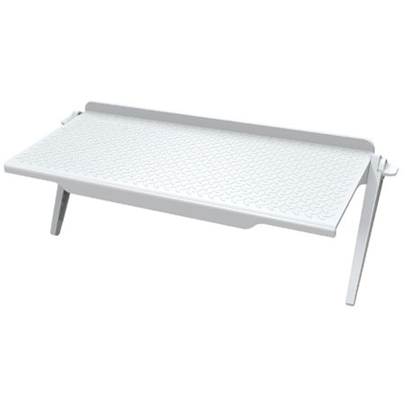 Stabil Skærmhylde til Computere og Fjernsyn, Universel Kompatibilitet med Højdejusterbar Platform, Organiseret Arbejdspladsløsning til