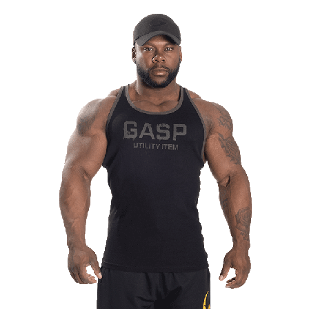 GASP Ribbed T-back, Black