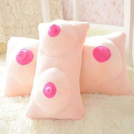 Kreativt vanskelig plysjpute store pupper myk solid bryst leketøy pute gave (LGL)