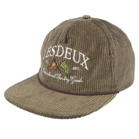Les Deux - Brun snapback Keps - Ivy League Corduroy Cap Slate Brown Strapback @ Hatstore
