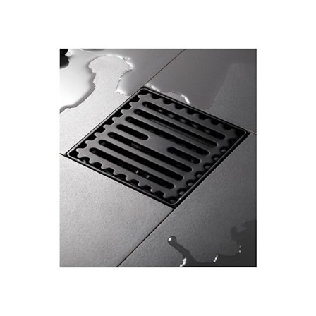 Firkant aftagelig drejelig brusebadsafløb i rustfrit stål med mønster