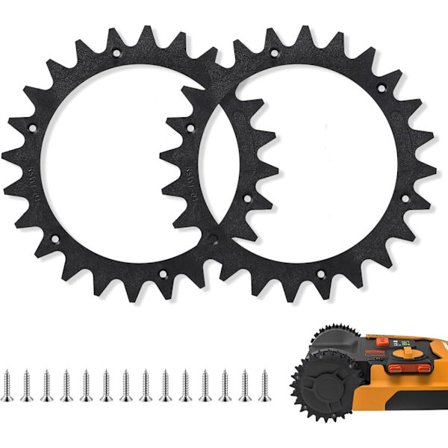 Trækpigge Ø 205 mm med 12 skruer, robotplæneklipperpigge til Worx Landroid S/M S300[WR130E]/M500[WR141E]/M700[WR142E]/M1000[WR143E]/S450i[WR