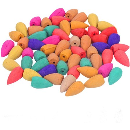 300 stycken Backflow rökelsekoner set, rökelsestickor av sandelträ, blandade doft rökelsekoner, naturlig doft för aromaterapi, luftrening