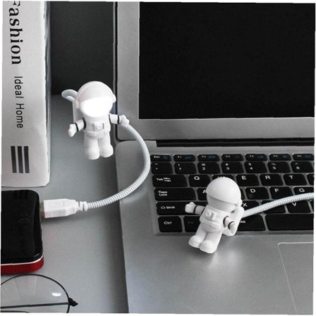 Natt LED-pöytävalaisin Valo USB Säädettävä Astronautti Avaruusmies Joustava Kokoontaitettava PC Tietokone Koristeellinen Valo Kotiin