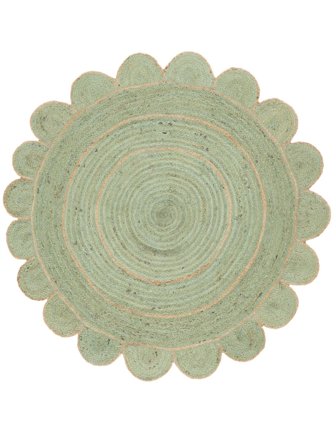 Indoor/Outdoor Rug Small Mia - Green/Beige Ø 150 Modern Style
