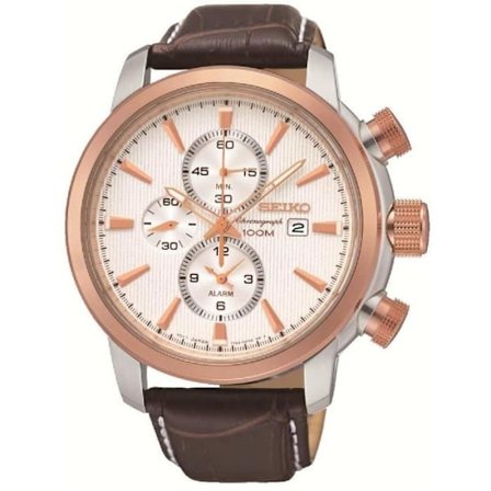 Ur - Seiko - SNAF54P1 - Analog - Læder - Sølv