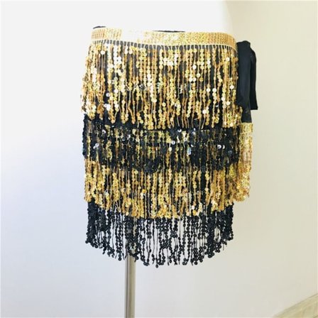 Paljettfrynsede skjørt Danserskjørt 4 4