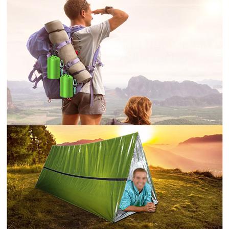 4 st/ set Nödsosäck Lätt överlevnadssovsäck, multifunktionell livräddningsutrustning för vandring, camping, utomhuslivräddningsutrustning grön