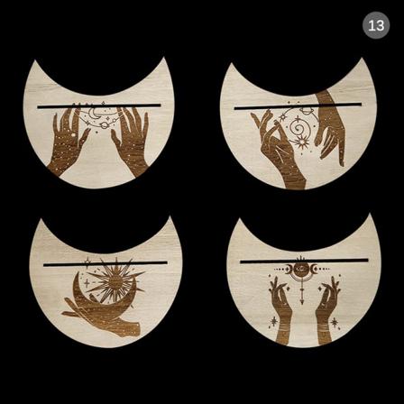 2/4st Trä Tarotkortställ För Witch Divination Tools Displ