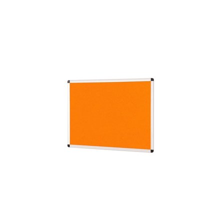 Colourful aluminium framed noticeboard, 900x600 mm, orange