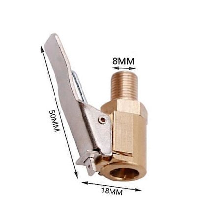 Ny Avansert Bil Dekk Luft Chuck Inflator Pumpe Ventil Kobling Clip-on Adapter Bil Messing 8mm Dekk Hjulventil For Oppblåsbar Pumpe -Sy