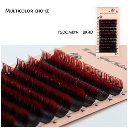 Fargerike individuelle øyevipper Ferdiglagde volumvifter SVART 0.07D svart 0.07D-0.07D