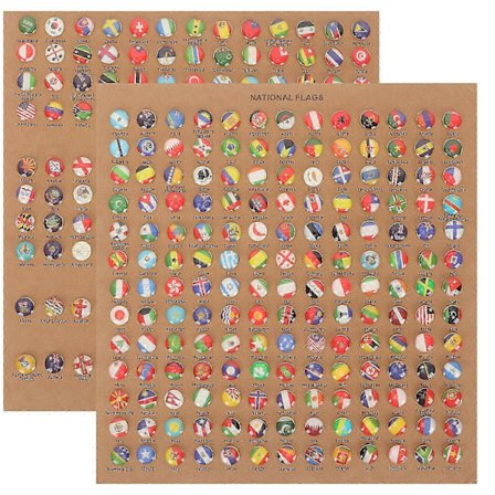 291 st Nationalflagga Nål Pins Landkarta Knappnål Kreativa Pins för Anslagstavla (FMY)