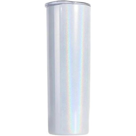 Mugg 20Oz Glitter Rak Smal Tumbler med Lock Rostfritt Stål Smal Rese Vakuum Vattenflaska Mugg för Varma Kalla Drycker-20Oz