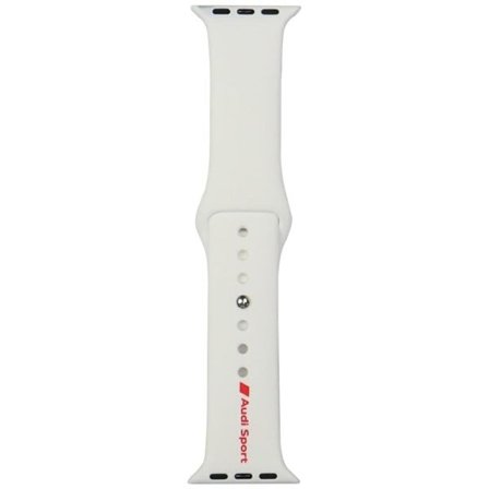 Audi Sport Red Logo Silikone Urrem til Apple Ur 40 / 41 / 42 mm - hvid